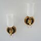 Vintage brass wall lamps