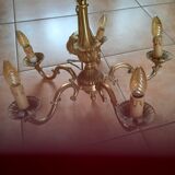 Lustre bronze doré  5 branches style Louis XV