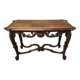 Oak side table – Louis XV style – late 19th century