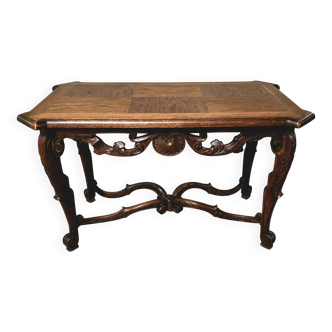 Oak side table – Louis XV style – late 19th century