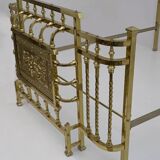 Lit double Art nouveau en laiton italien, début des années 1900