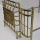 Art Nouveau Italian Brass Double Bed, Early 1900s
