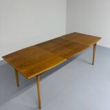 Extendable dining table in solid beech, Scandinavian design from the 70s