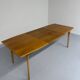 Table de repas à rallonges en hêtre massif design scandinave années 70