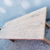 Farmhouse table walnut stripped 200 cm