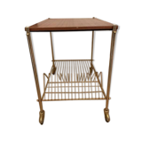 Vintage vinyl storage table trolley