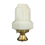 Skyscraper lamp in opaline and brass foot. Globe Art Deco