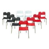 Set of 9 stacking chairs, Omstak model by Rodney Kinsman for Bieffeplast, 1960