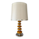 Large Space Age lamp in metal and ceramic.