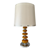 Large Space Age lamp in metal and ceramic.