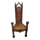 Spanish hand carved Gothic Style Chair, 1st half 1900s