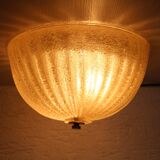 Vintage glass and brass ceiling lamp