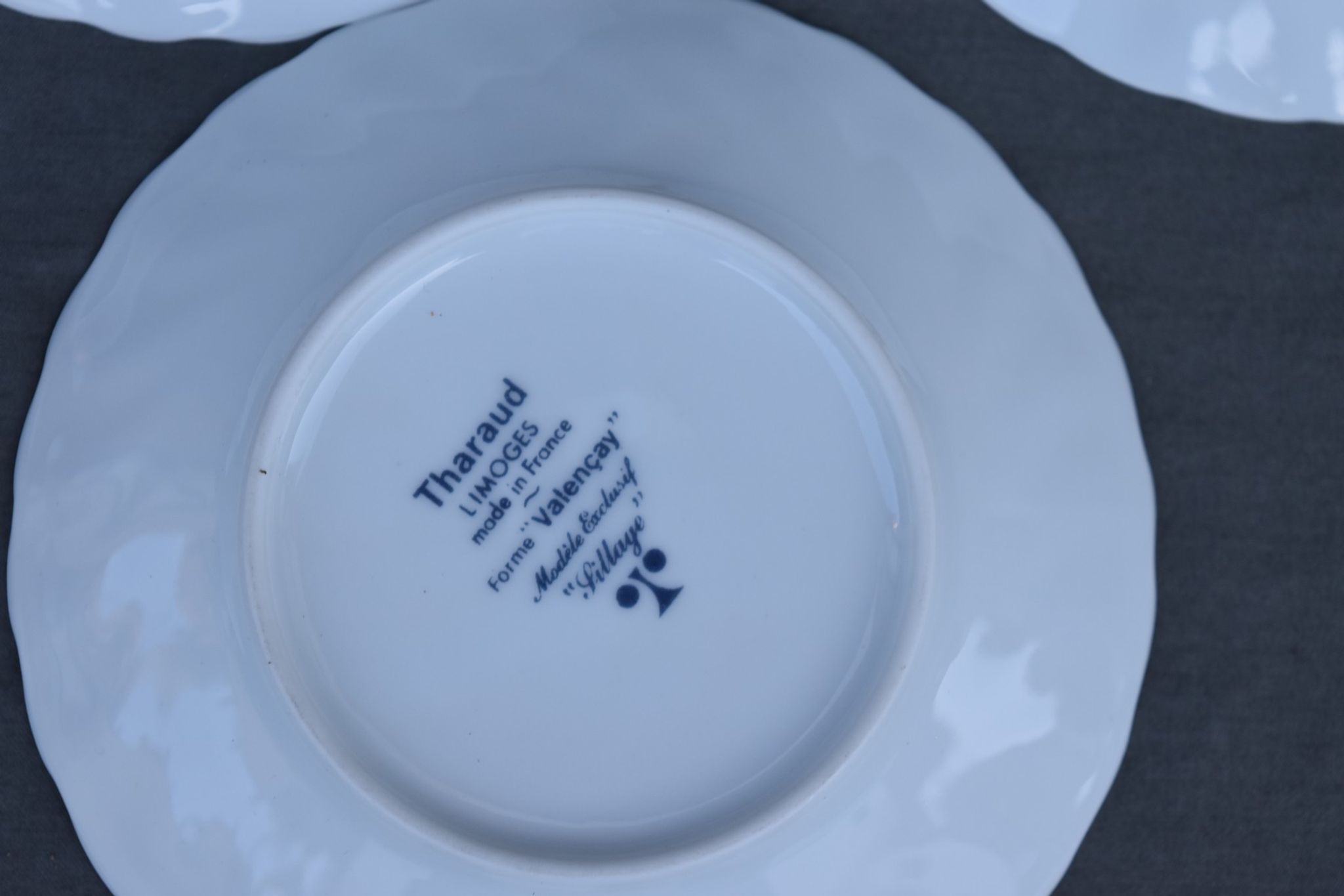 6 coffee cups and saucers Tharaud Limoges form valençay sillage model