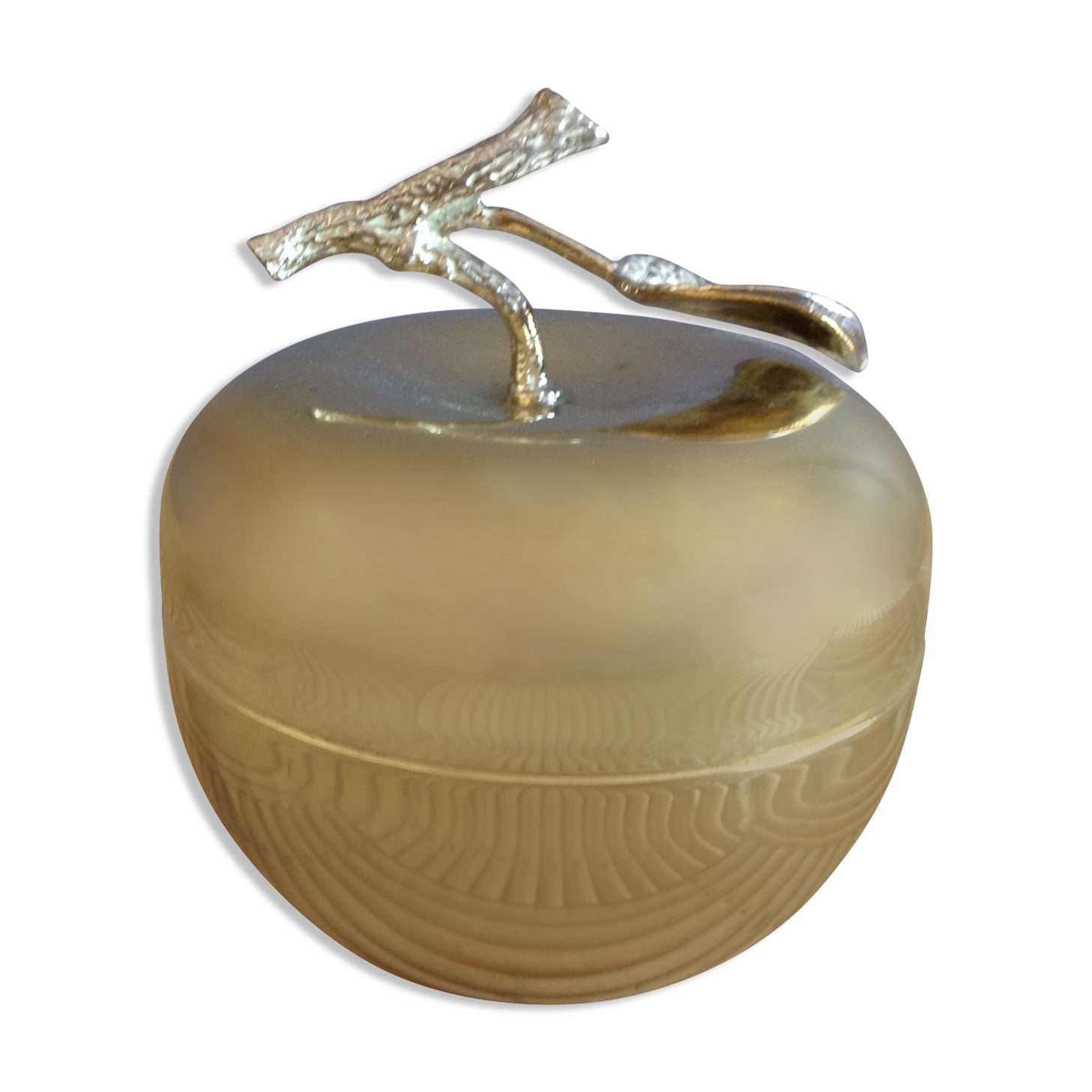 Apple trinket bowl brass