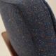Paire de fauteuils scandinave vintage bleu marine tweed 