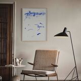 Impression giclée de peinture bleue abstraite