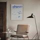 Abstract blue painting giclee print