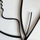 Vintage modernist wall decoration image of Saint.