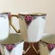 Set de 5 tasses en porcelaine de Limoge art déco années 30