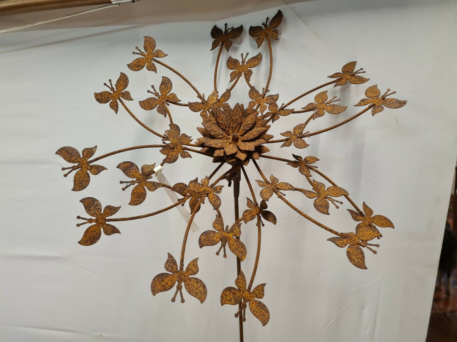 flower with butterflies , iron windmill