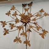 flower with butterflies , iron windmill