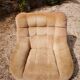 Fauteuil en velours vintage