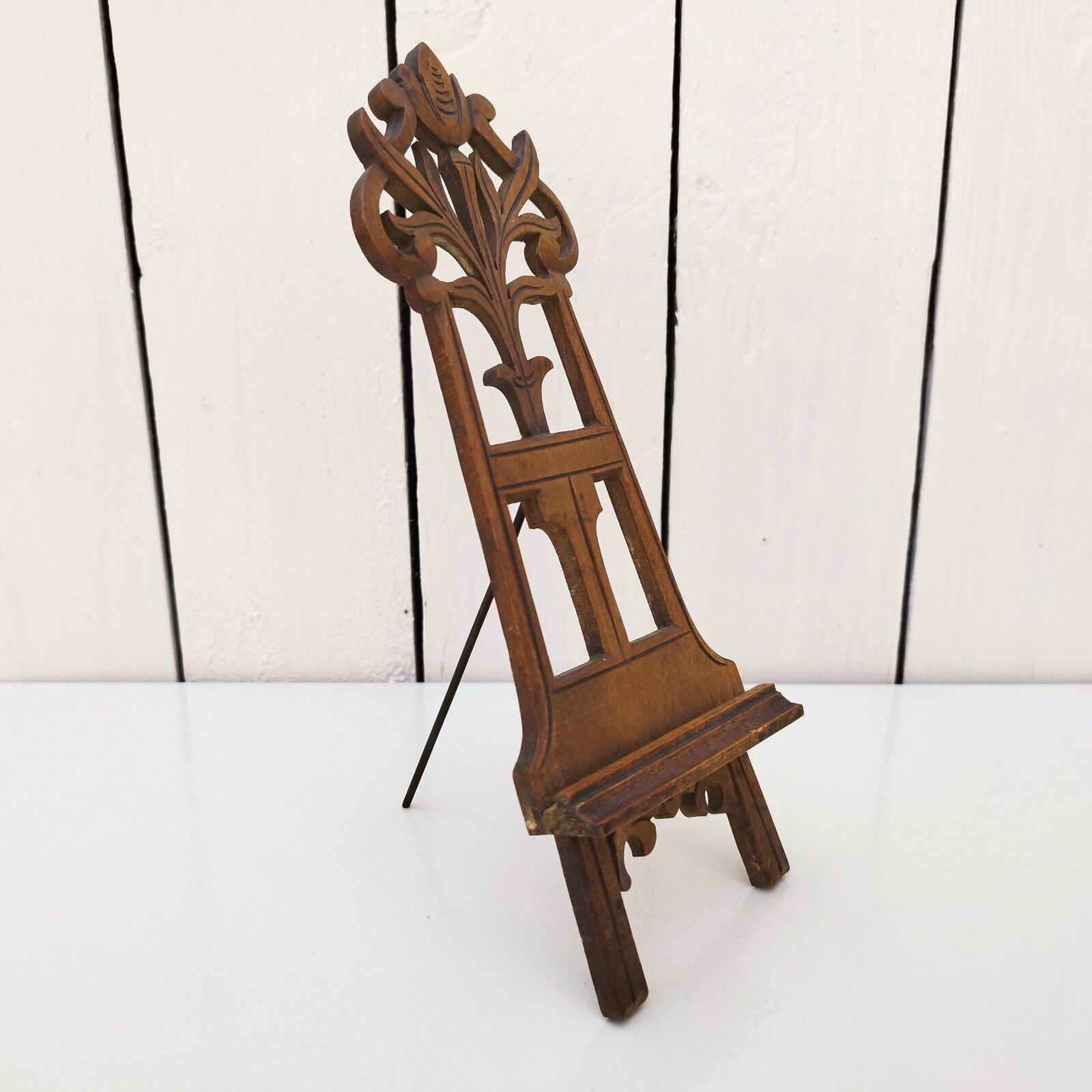 Porte photo vintage  bois sculpté chevalet