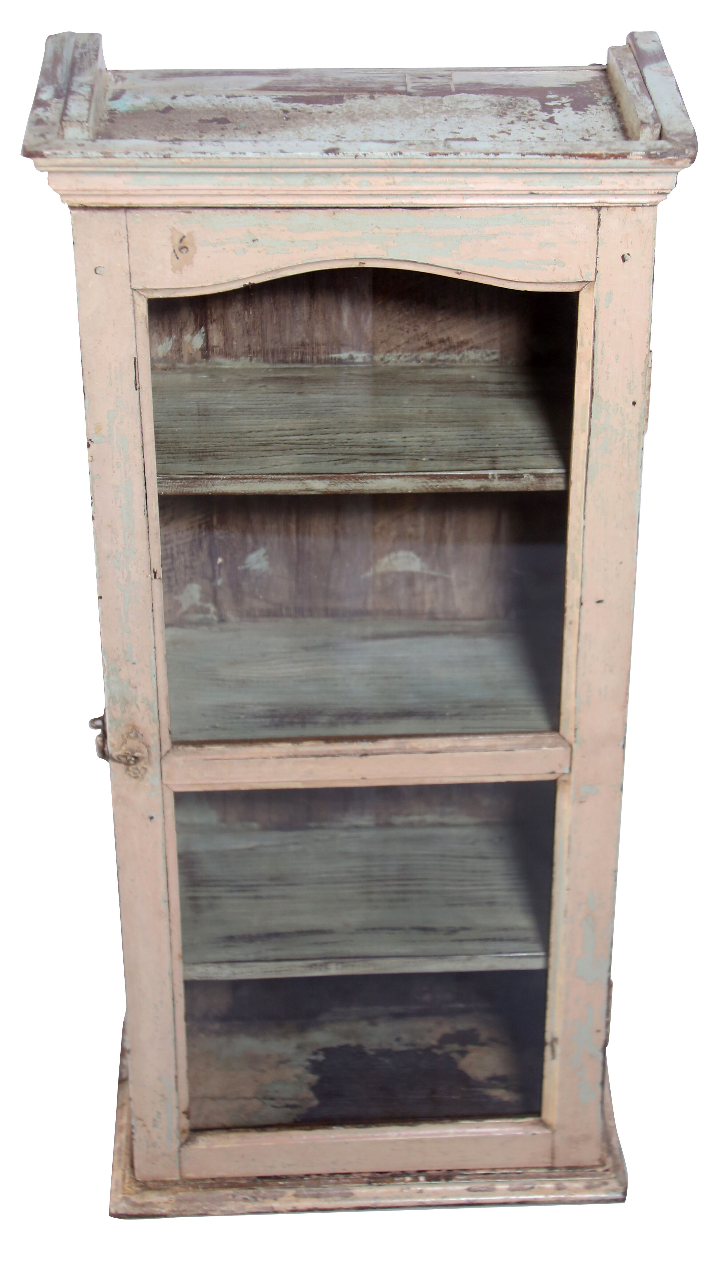 Burmese teak wall showcase