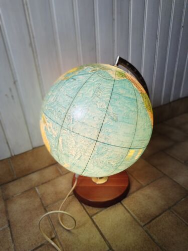 Mappemonde éclairée scan-globe danemark années 70