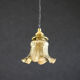 Old tulip suspension painted gold with new brass