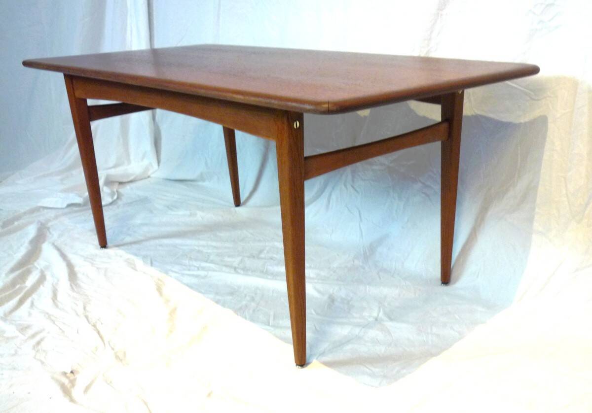 Teak stained oak living room table