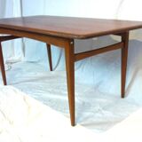 Teak stained oak living room table