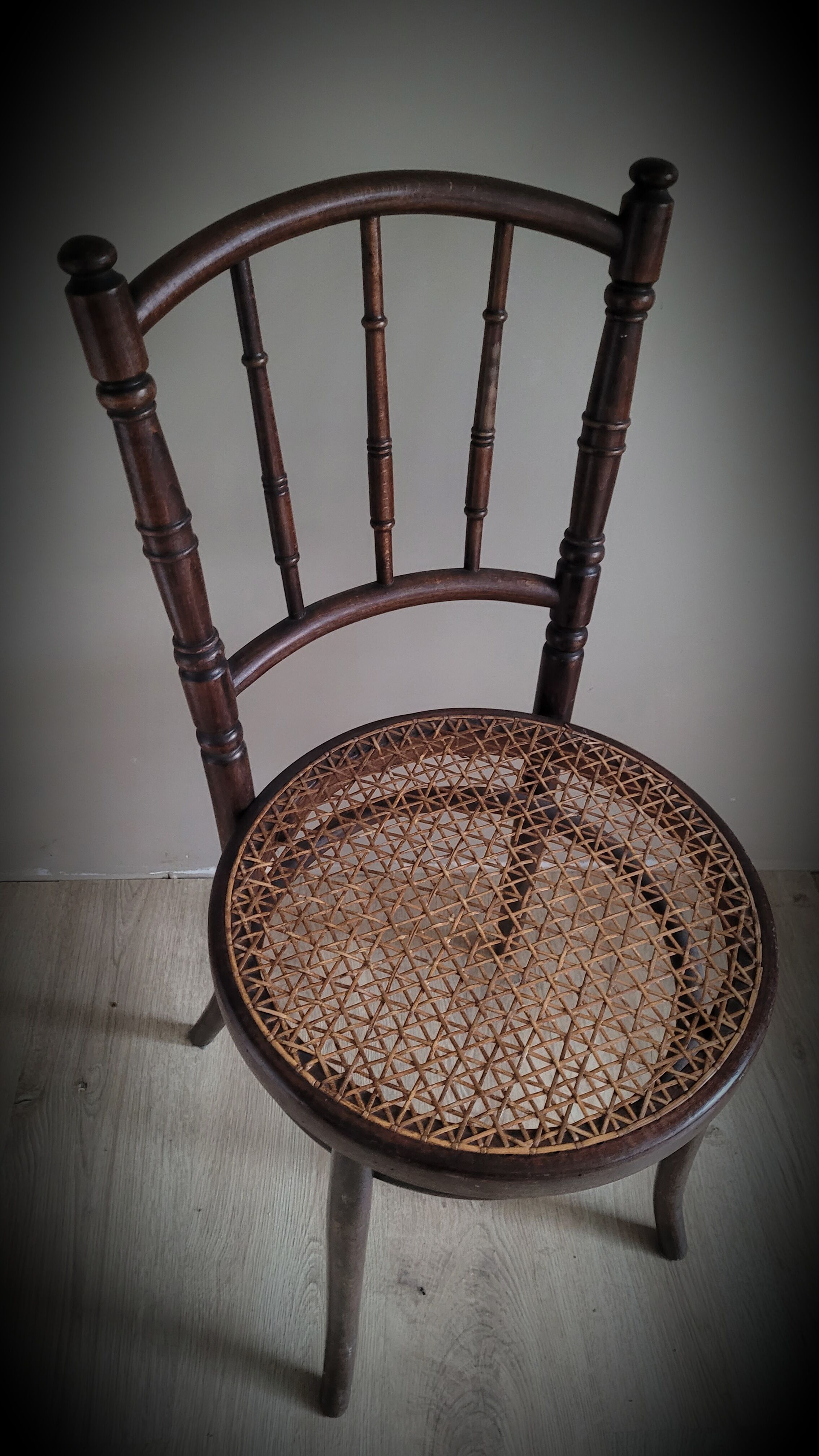 Triangle canned bistro chair