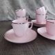 Powder pink cups and saucers