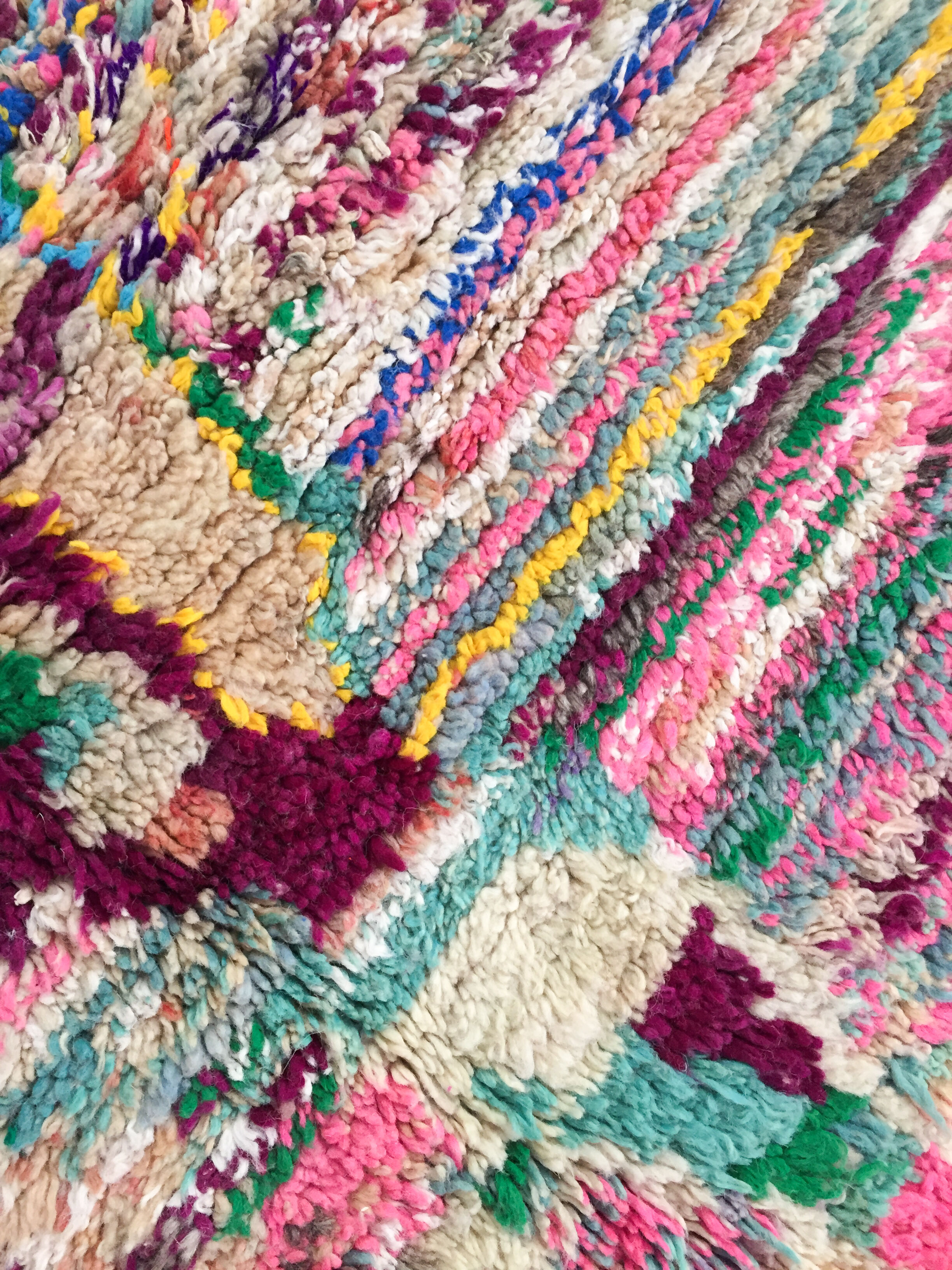 Berber carpet Boujaad mottled multicolored 245x154cm