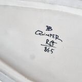 Impressive fish service 12 plates and 1 ceramic tray Author Quimper 1970s.