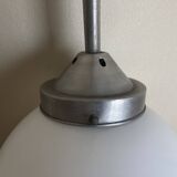 Globe pension suspension in opaline and aluminum 1950