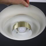 Rare golden pair of Danish design lamps - Jeka Metaltryk model 1017 - great condition.