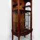 Art Nouveau Display Case, Bronzes and Carved Wood on a Lake Theme, 1900