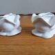 Porcelain pink flower candle holders