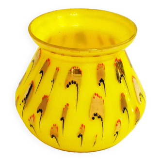 Vase Art déco opalin jaune