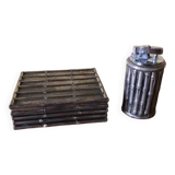 Silver bamboo box with lighter