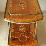 Desserte bar vintage in mahogany marquetry