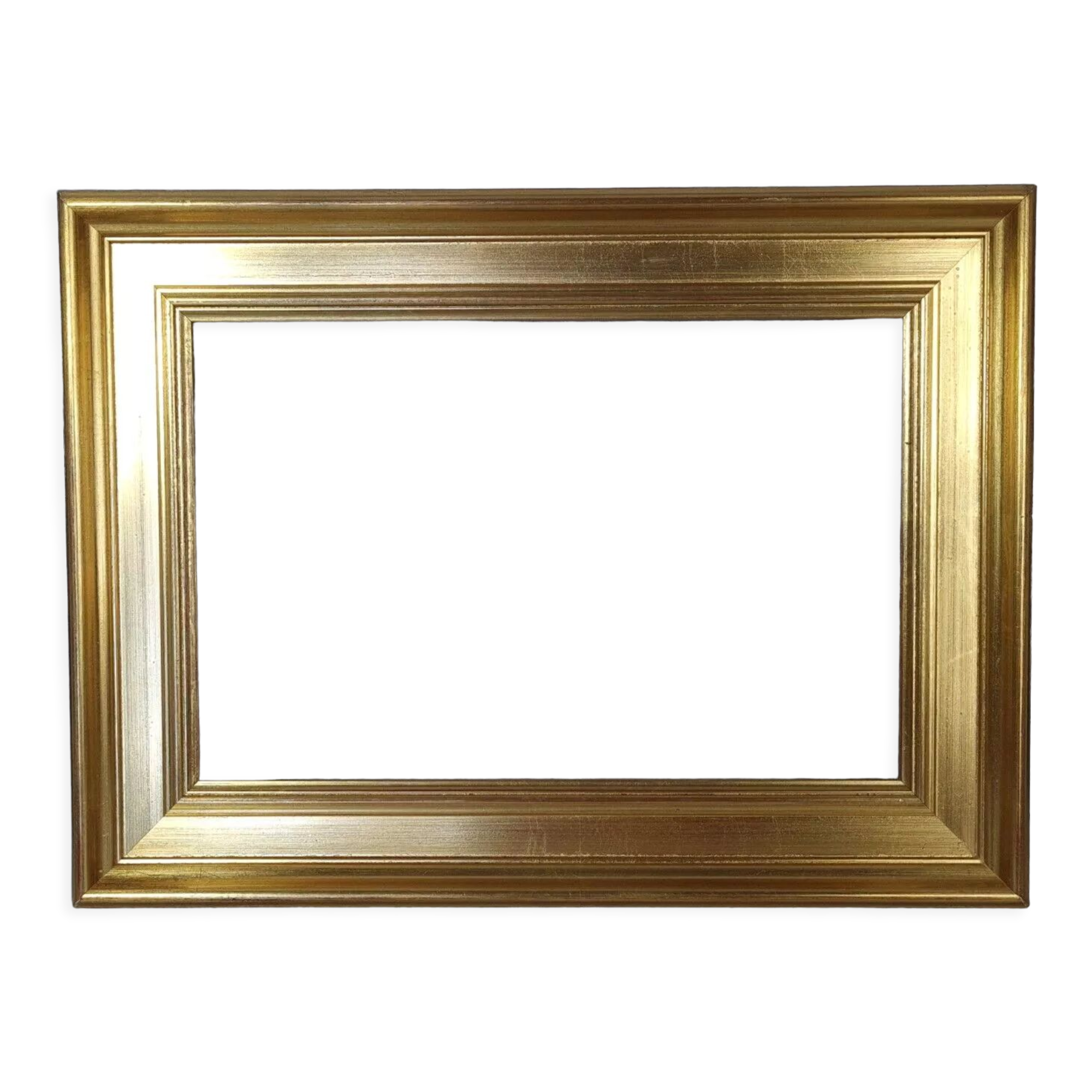 Frame hollow edges gilded wood gold leaf 39x29 cm, foliage 30x20 cm SB