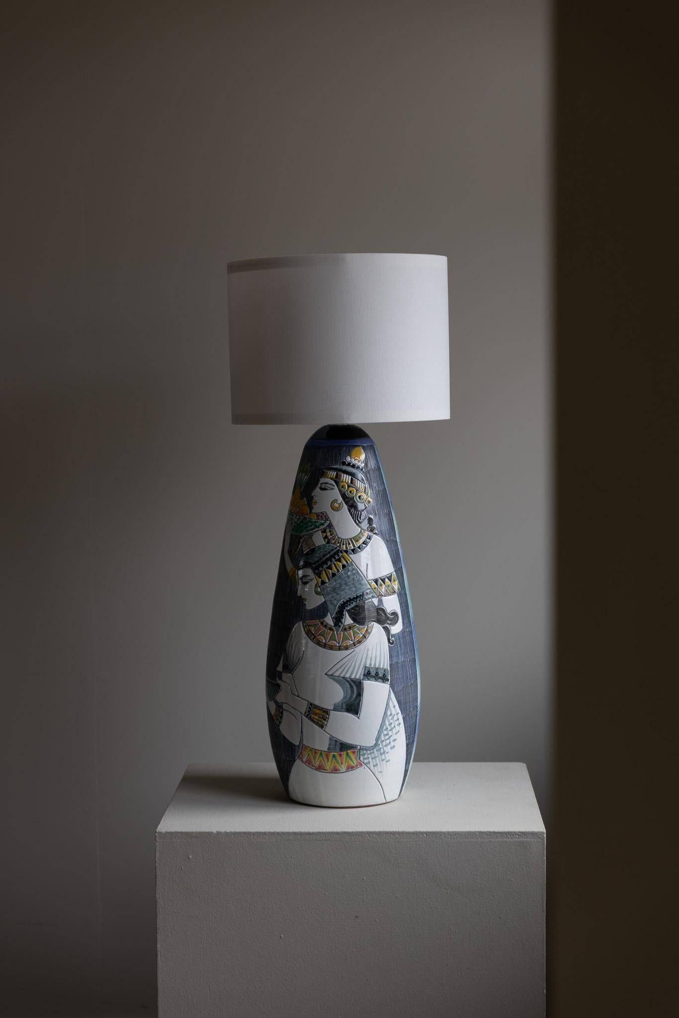 Marian Zawadzki "Oryx" Floor Lamp Unique, Tilgmans Ceramic, Sweden, Dated 1963