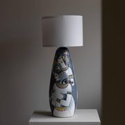Marian Zawadzki "Oryx" Floor Lamp Unique, Tilgmans Ceramic, Sweden, Dated 1963