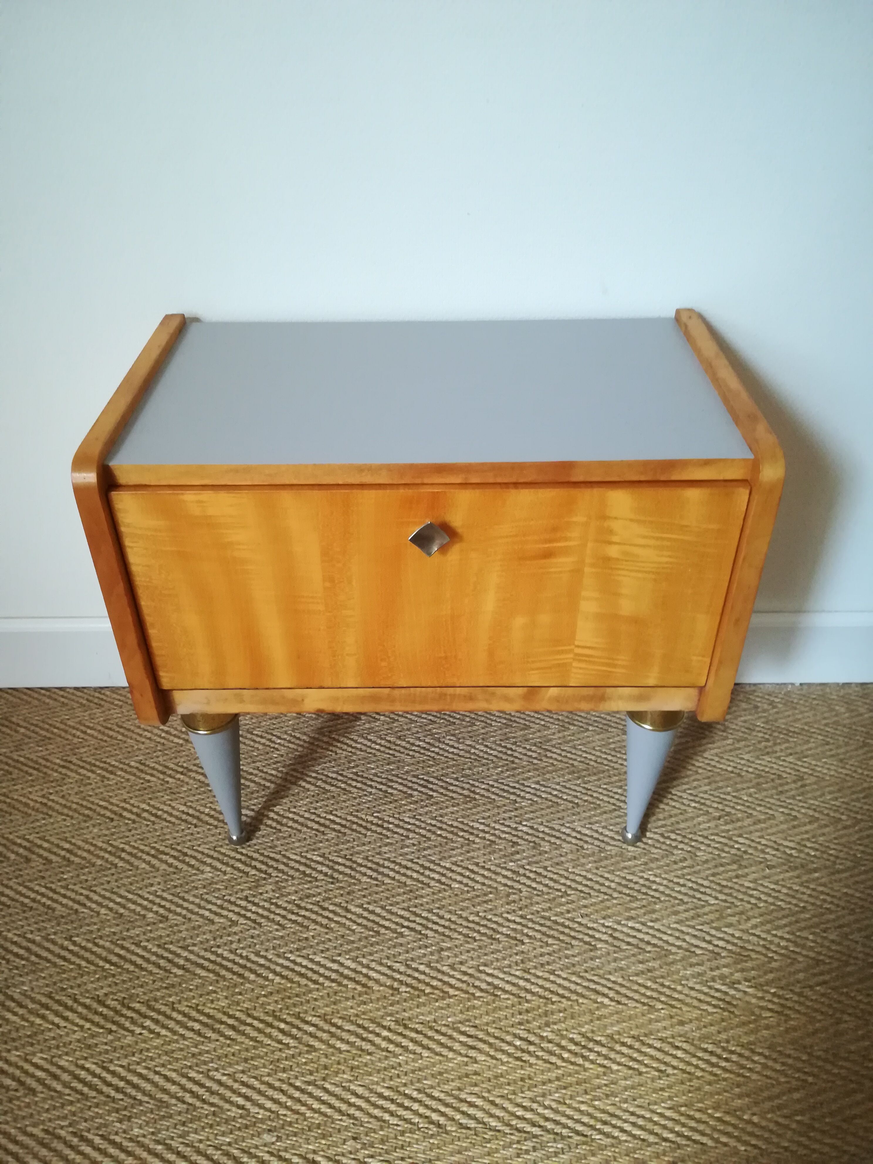 A pair of bedsides