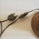 Lampe en bois blond
