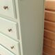 Commode vintage 4 tiroirs relookée verte