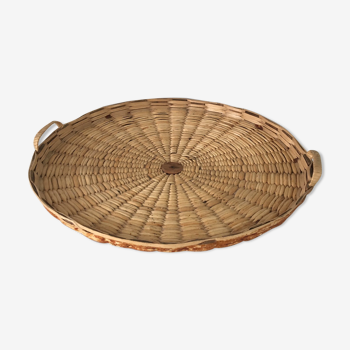 Straw round tray